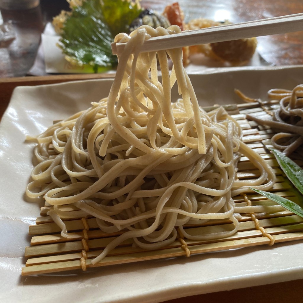 ユーザーが投稿した二八と十割蕎麦の盛り合わせ(蕎麦くらべ)の写真 - 実際訪問したユーザーが直接撮影して投稿した尾上そば自家挽き蕎麦 みなもとの写真