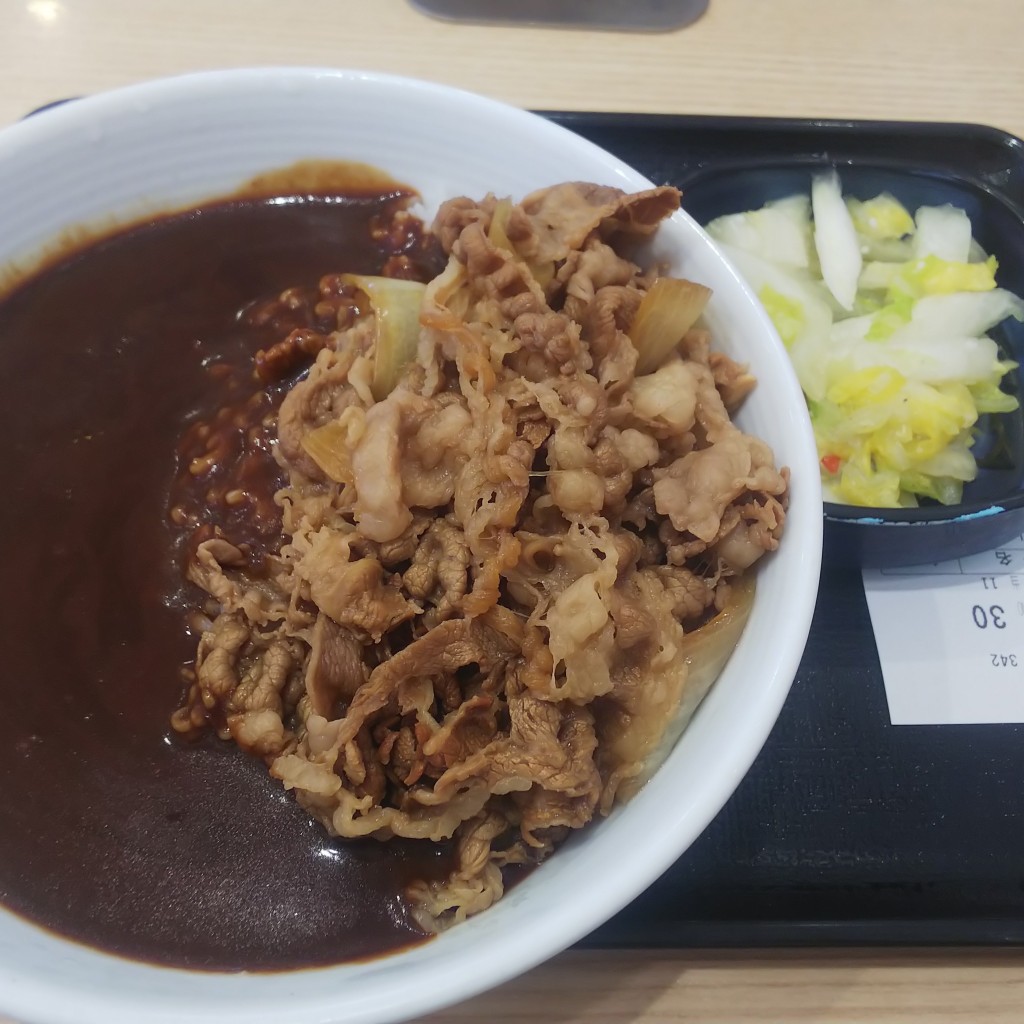 ユーザーが投稿した肉だく牛黒カレーの写真 - 実際訪問したユーザーが直接撮影して投稿した中桜塚牛丼吉野家 176号線豊中店の写真