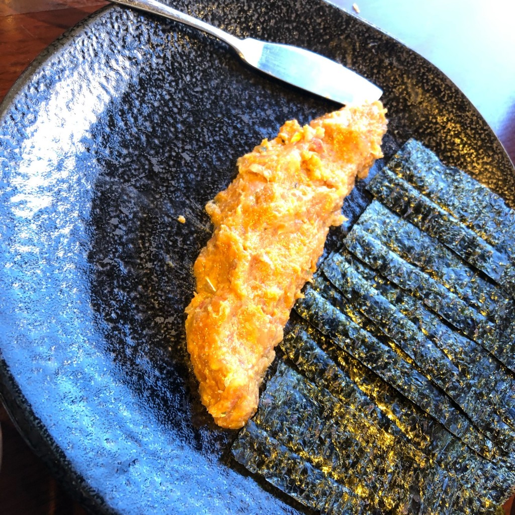 ユーザーが投稿したあじなめろうの写真 - 実際訪問したユーザーが直接撮影して投稿した鵠沼石上寿司寿司ダイニング甚伍朗の写真