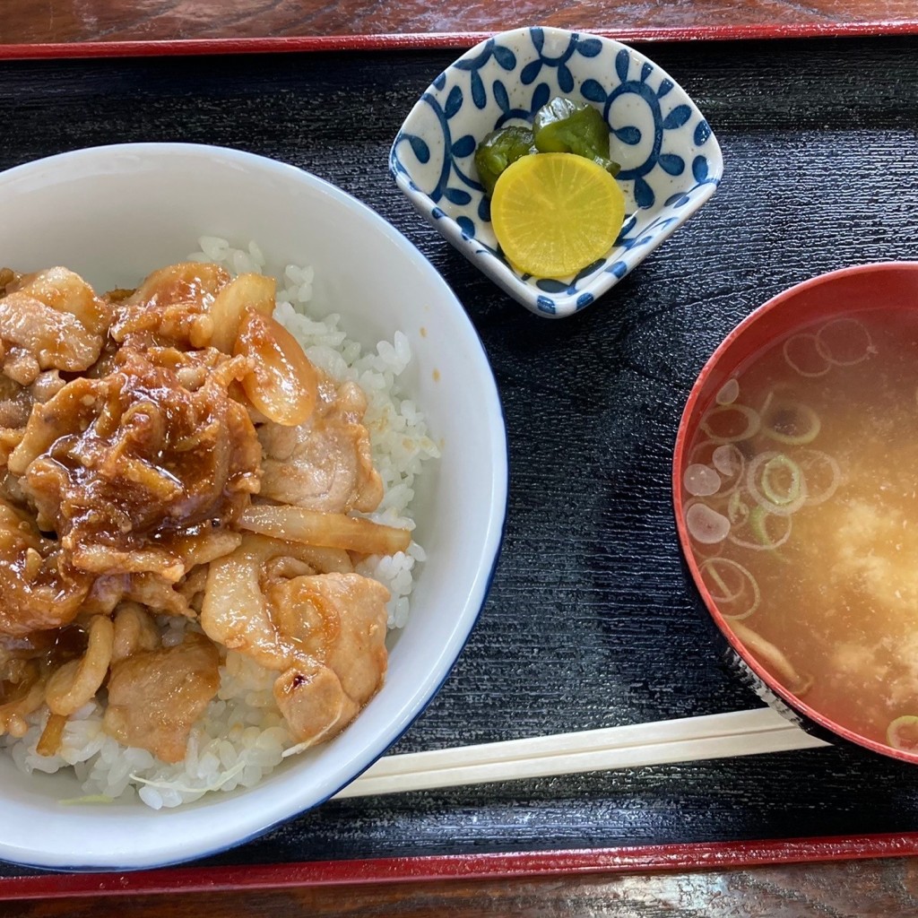 ユーザーが投稿したしょうが焼き丼の写真 - 実際訪問したユーザーが直接撮影して投稿した山寺道定食屋あづま亭の写真