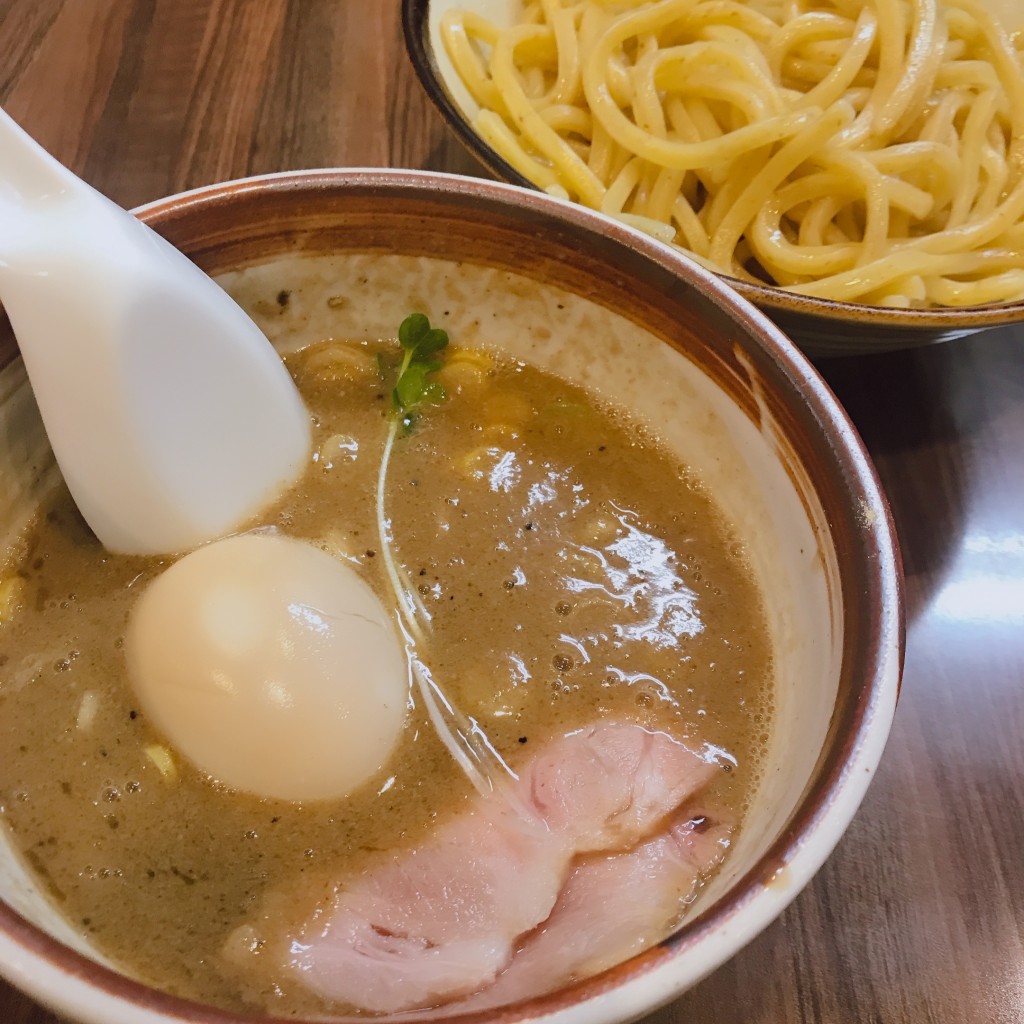 ユーザーが投稿した味玉つけ麺の写真 - 実際訪問したユーザーが直接撮影して投稿した一乗寺高槻町つけ麺専門店つけめん 恵那くの写真