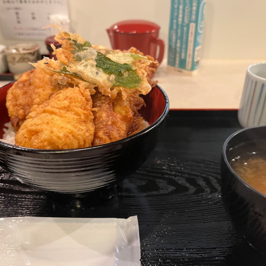 ユーザーが投稿した特天丼の写真 - 実際訪問したユーザーが直接撮影して投稿した祇園町北側天ぷらぎおん天ぷら 天周の写真
