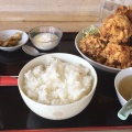 唐揚げ定食 - 実際訪問したユーザーが直接撮影して投稿した丹波島中華料理夜来香 長野店の写真のメニュー情報