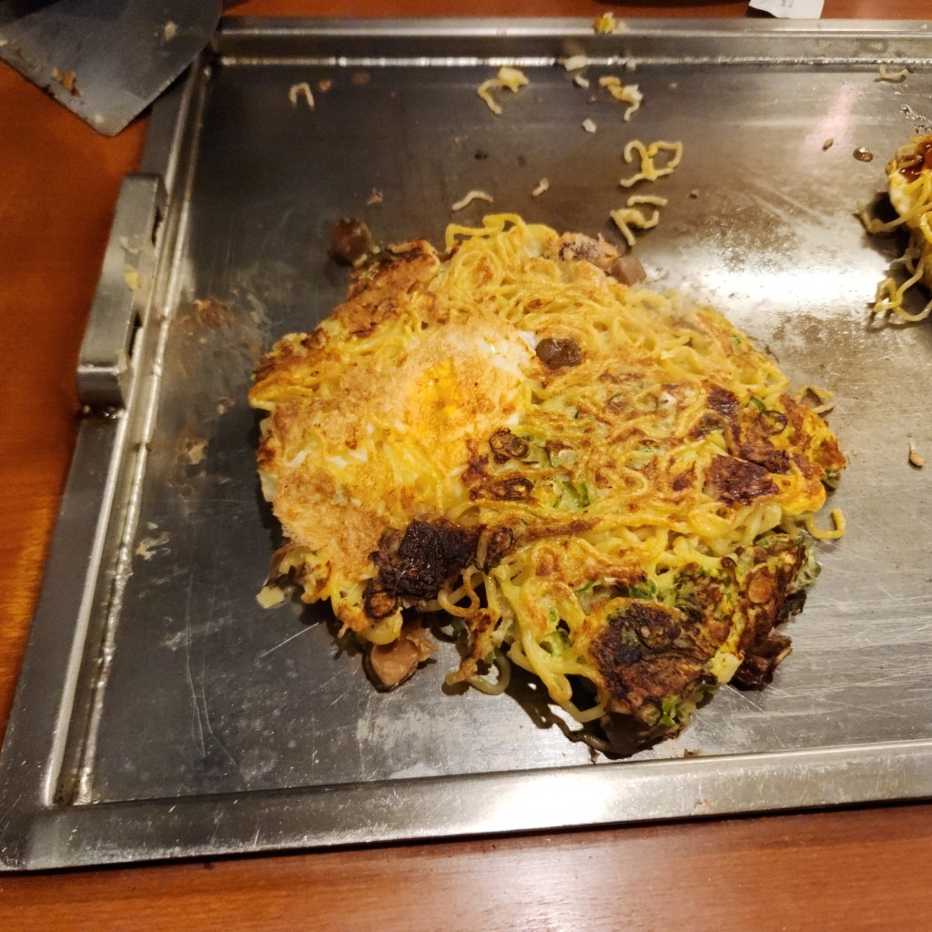 ユーザーが投稿した牛すじ葱モダン焼きの写真 - 実際訪問したユーザーが直接撮影して投稿した駅前本町お好み焼き川崎こてがえしの写真