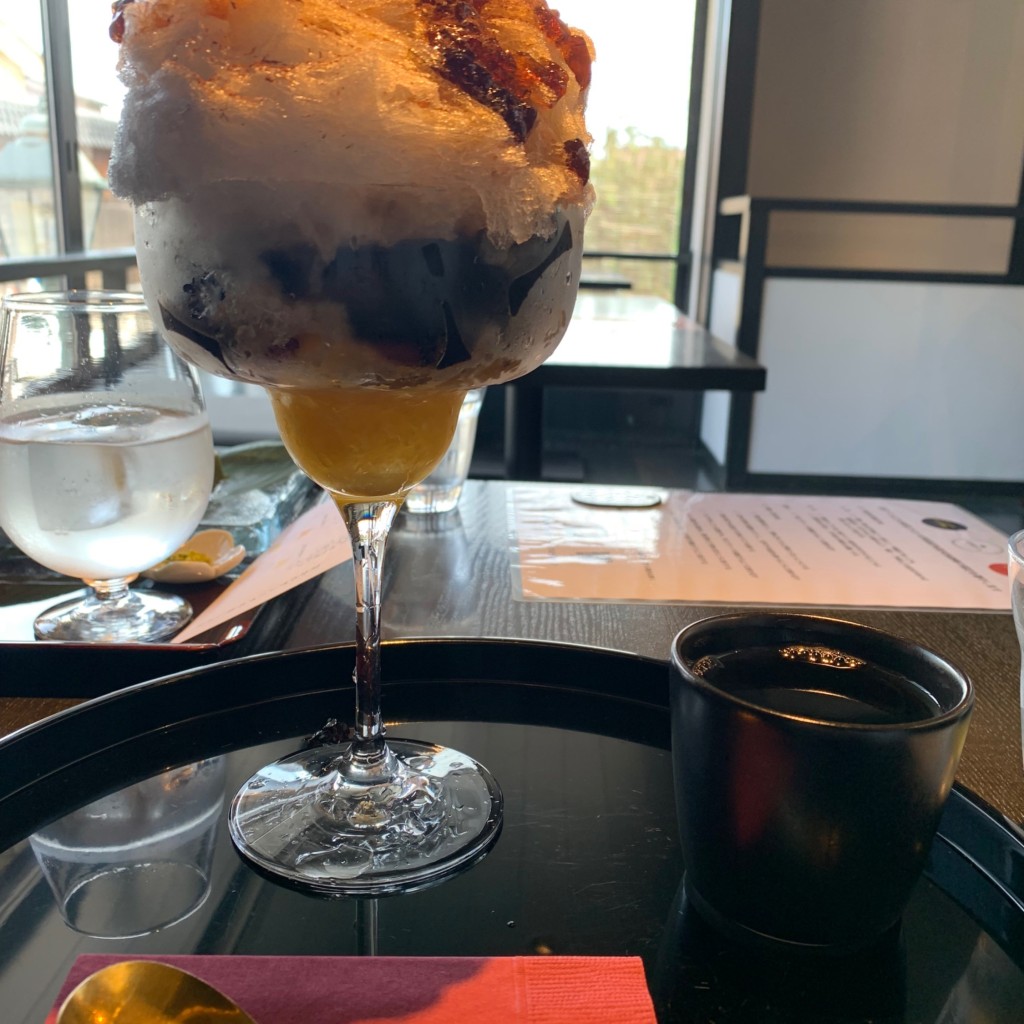 ユーザーが投稿した珈琲オレンジ氷の写真 - 実際訪問したユーザーが直接撮影して投稿した野町和カフェ / 甘味処甘納豆かわむらの写真