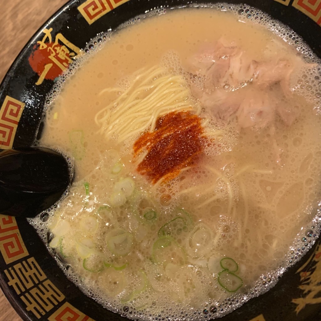 ユーザーが投稿した豚骨ラーメンの写真 - 実際訪問したユーザーが直接撮影して投稿した丸ヶ崎ラーメン専門店一蘭 東大宮店の写真