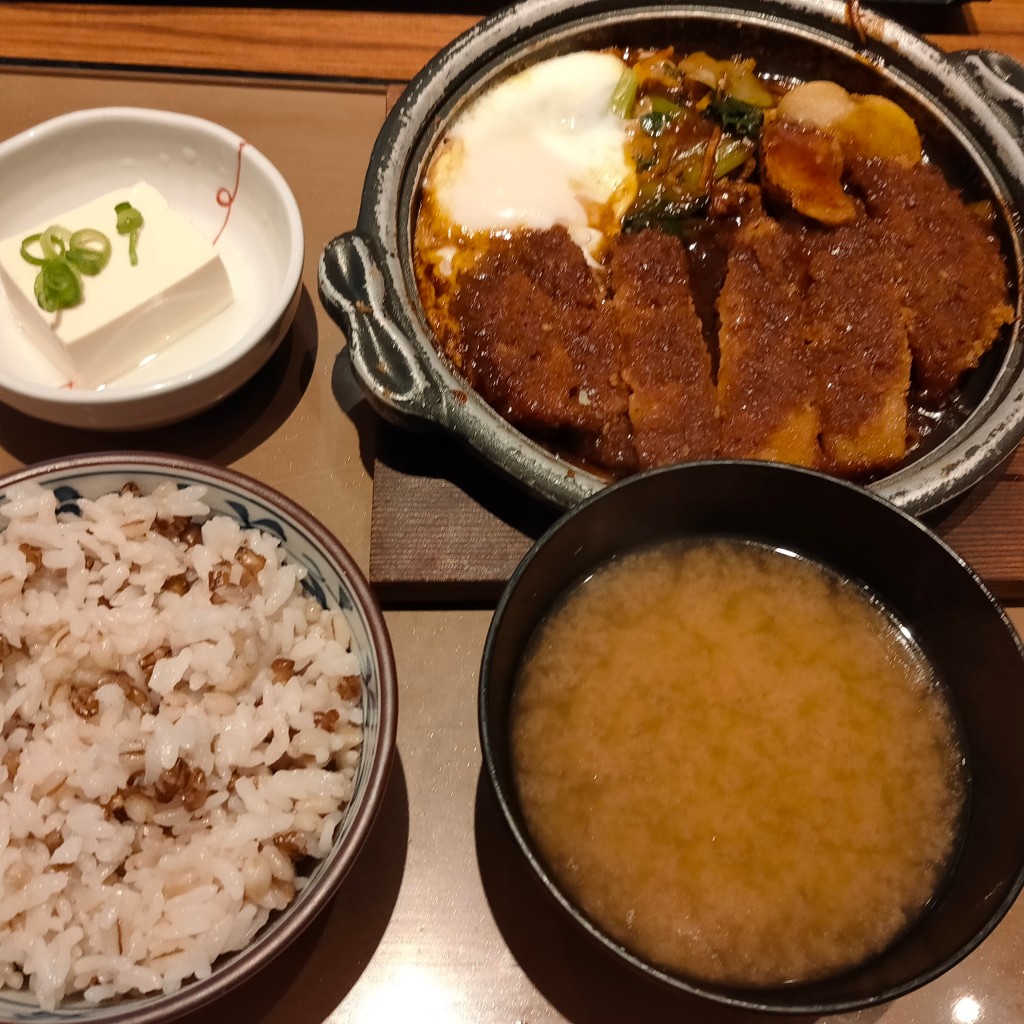 ユーザーが投稿した味噌カツ煮定食の写真 - 実際訪問したユーザーが直接撮影して投稿した九条南定食屋やよい軒 フォレオ大阪ドームシティ店の写真