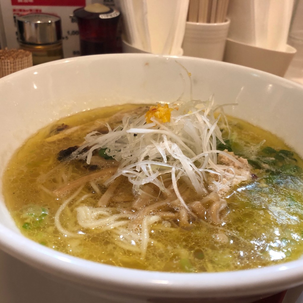 ユーザーが投稿したとりそば 細麺 塩味の写真 - 実際訪問したユーザーが直接撮影して投稿した台東ラーメン専門店らーめん天神下 大喜の写真