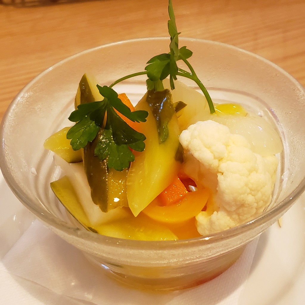 ユーザーが投稿したいろいろ野菜のピクルスの写真 - 実際訪問したユーザーが直接撮影して投稿した西池袋地中海料理ブルーオーシャングリルの写真