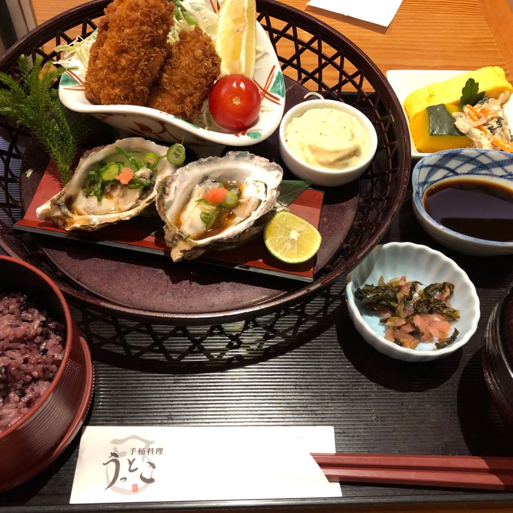 ユーザーが投稿した牡蠣御膳の写真 - 実際訪問したユーザーが直接撮影して投稿した栄和食 / 日本料理うっとこ ラシック店の写真
