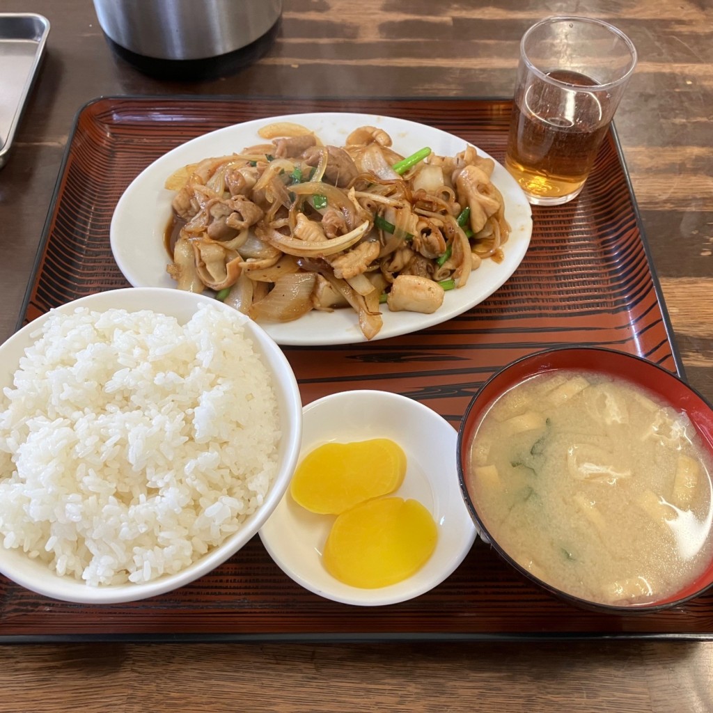 ユーザーが投稿したホルモン焼き定食の写真 - 実際訪問したユーザーが直接撮影して投稿した知手中央定食屋文田食堂の写真