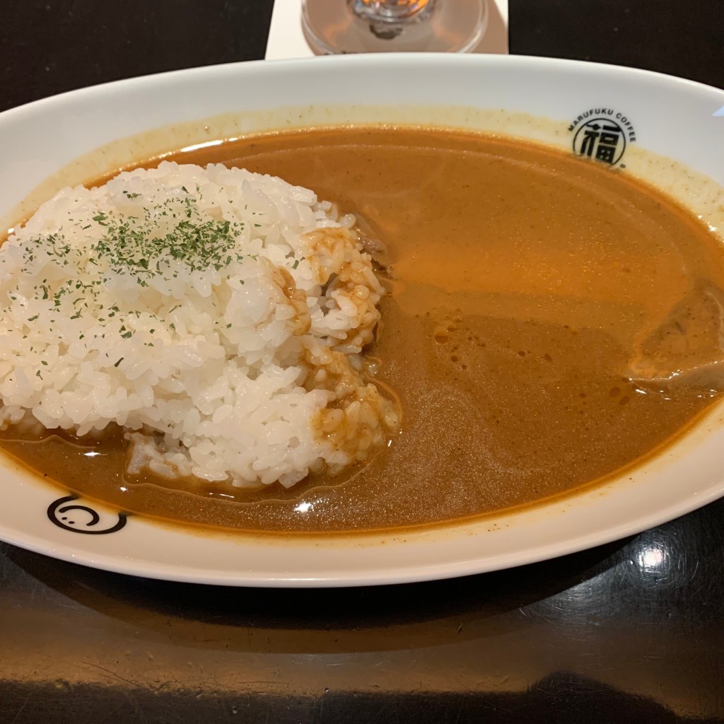 ユーザーが投稿したLUNCHカレーセットの写真 - 実際訪問したユーザーが直接撮影して投稿した羽田空港カフェ丸福珈琲店 羽田空港店の写真