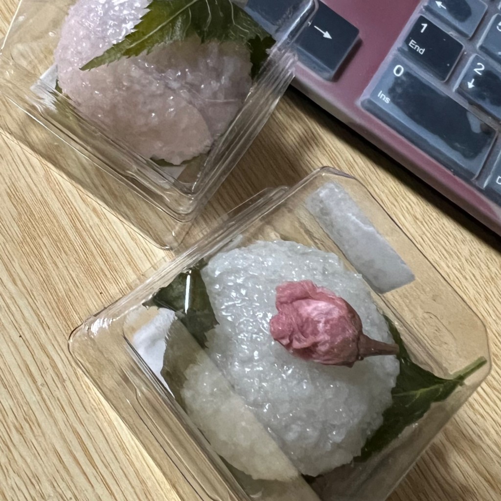 ユーザーが投稿した桜餅 紅 こしあんの写真 - 実際訪問したユーザーが直接撮影して投稿した西中島和菓子高山堂 新大阪店の写真