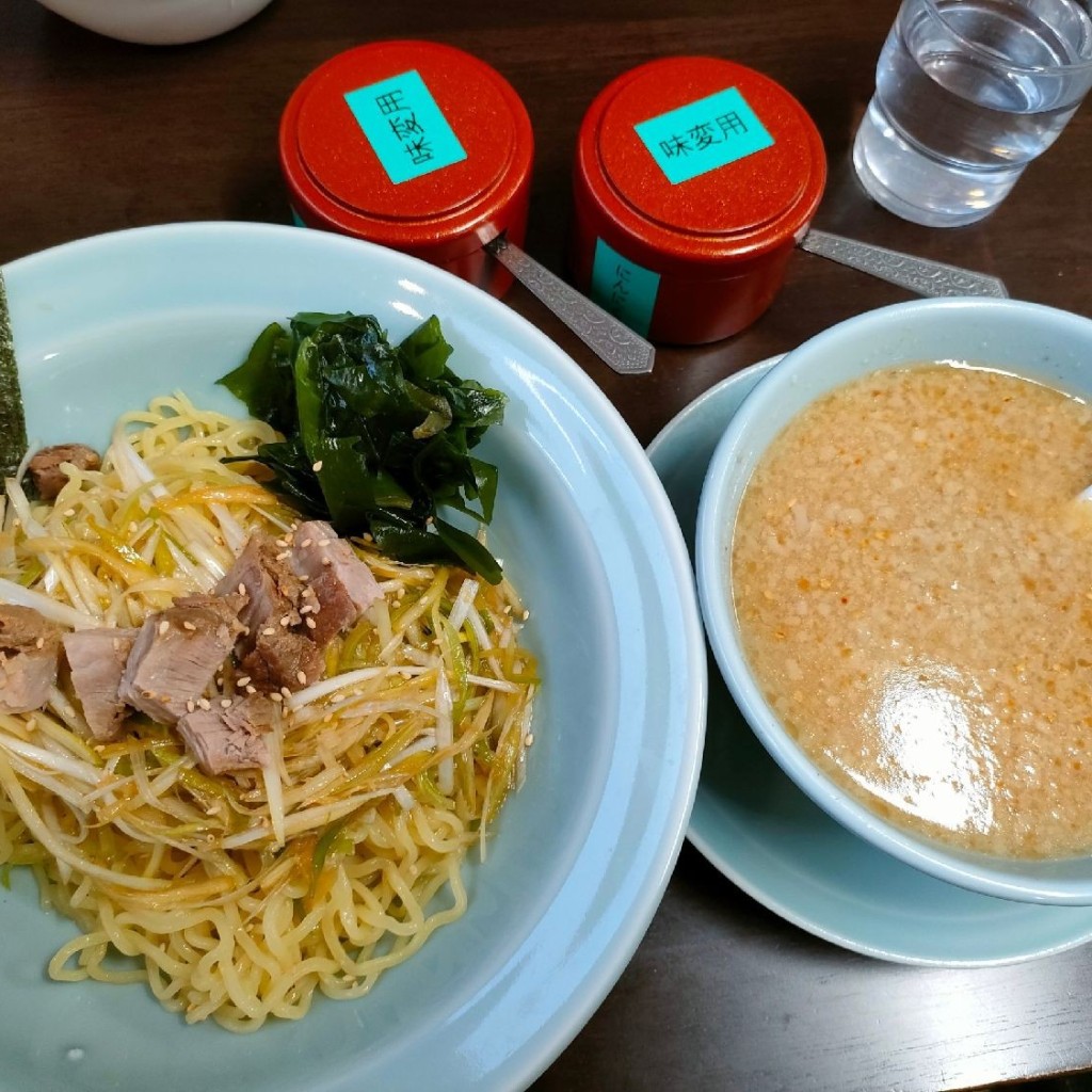 ユーザーが投稿したネギつけ麺の写真 - 実際訪問したユーザーが直接撮影して投稿した東山町ラーメン専門店ニューラーメンショップ 主水 尾張旭店の写真