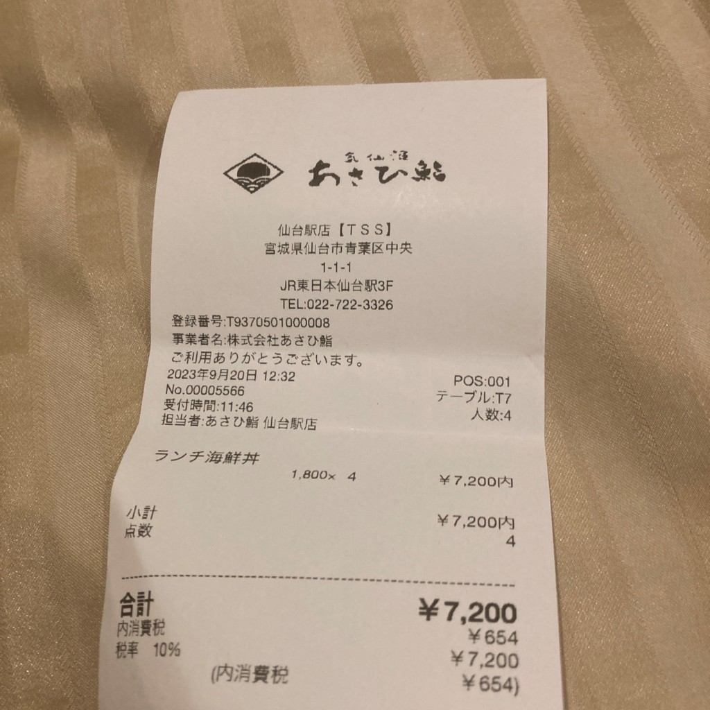 ユーザーが投稿したランチ海鮮丼の写真 - 実際訪問したユーザーが直接撮影して投稿した中央寿司あさひ鮨 仙台駅店の写真