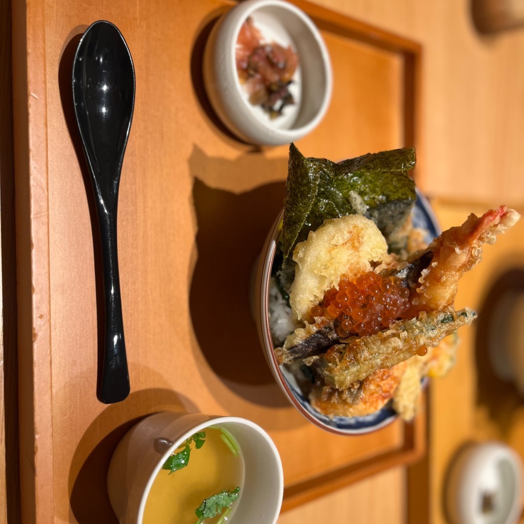 ユーザーが投稿したかかやの天丼の写真 - 実際訪問したユーザーが直接撮影して投稿した西新宿うどんうどん茶房 KAKAYA ルミネ新宿店の写真