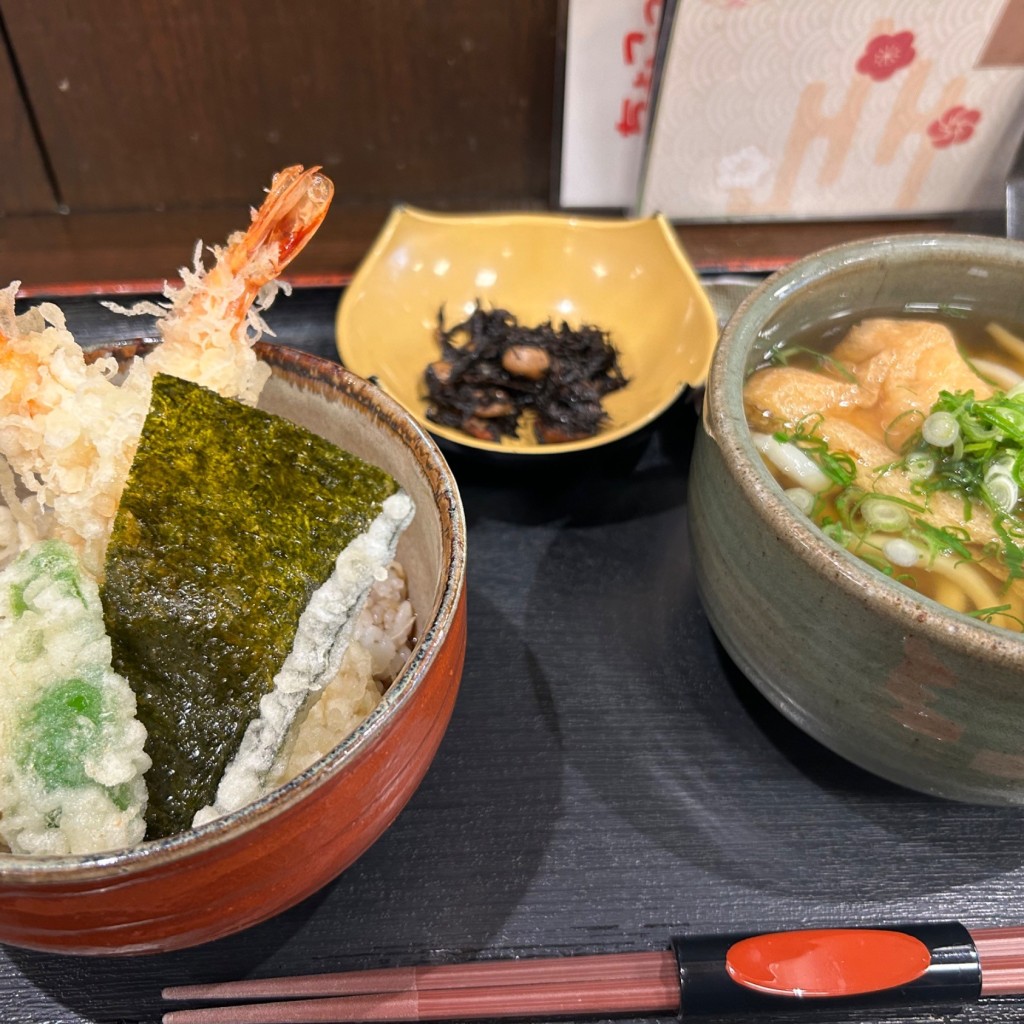 ユーザーが投稿したミニ天ぷら丼の写真 - 実際訪問したユーザーが直接撮影して投稿した末広町居酒屋そば處 やま喜の写真