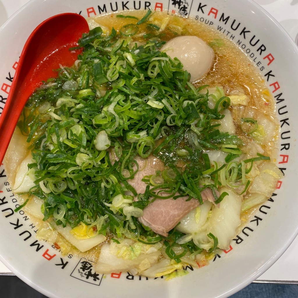 ユーザーが投稿した煮玉子ネギラーメンの写真 - 実際訪問したユーザーが直接撮影して投稿した西中島ラーメン専門店どうとんぼり神座 エキマルシェ 新大阪店の写真