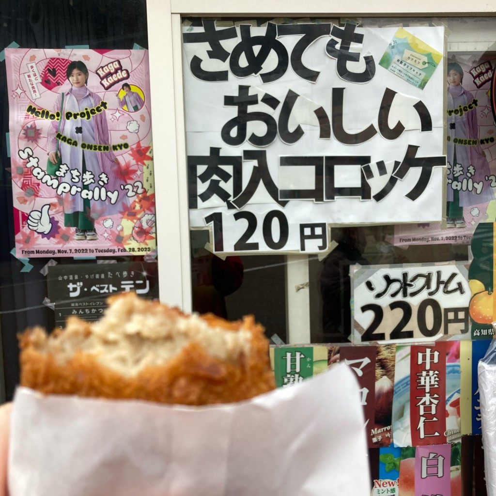 実際訪問したユーザーが直接撮影して投稿した山中温泉湯の出町アイスクリームサン食品カナモリの写真