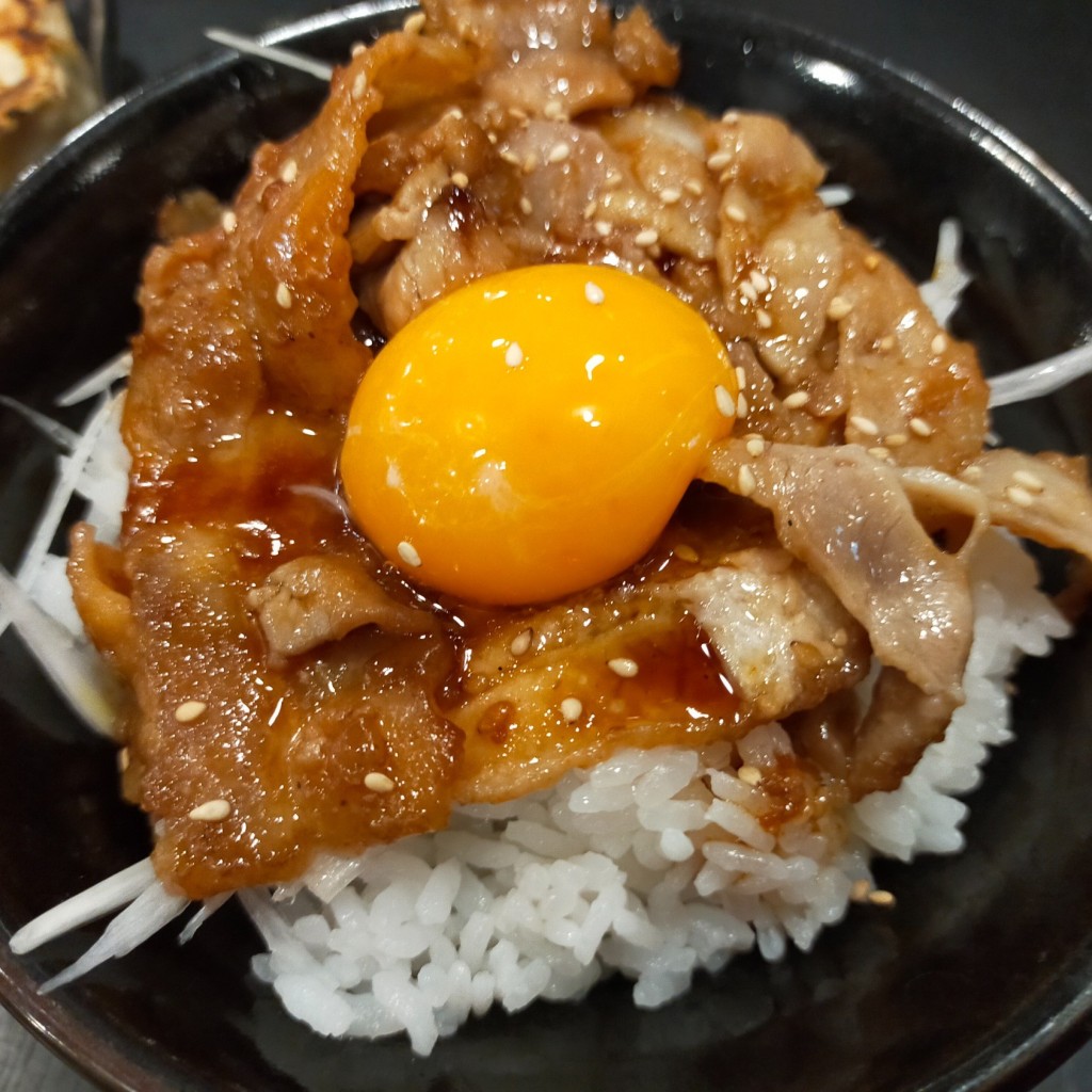 ユーザーが投稿した肉玉丼の写真 - 実際訪問したユーザーが直接撮影して投稿した本町西ラーメン / つけ麺ハルピン味噌らーめん 雷蔵の写真