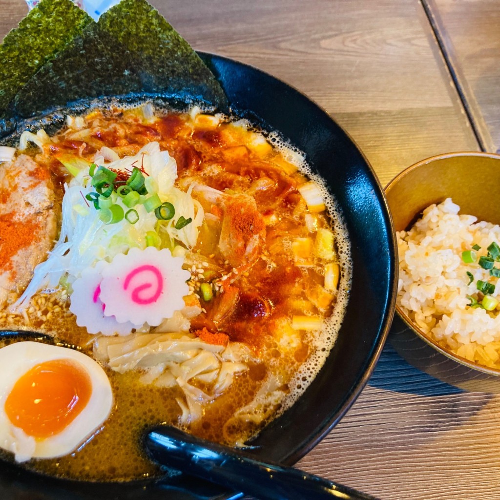 ユーザーが投稿したひのでやラーメン 味噌ラーメンの写真 - 実際訪問したユーザーが直接撮影して投稿した本町ラーメン専門店和風楽麺ひのでや Beyondの写真