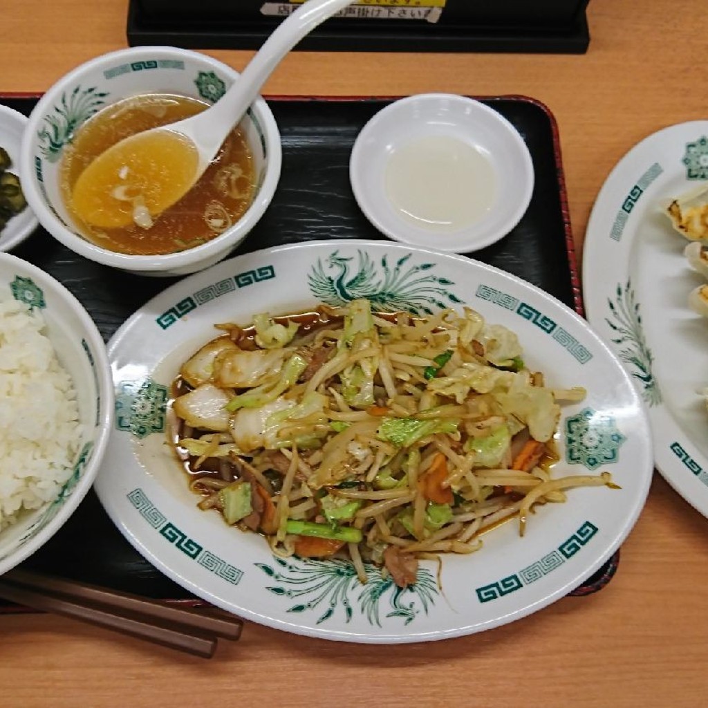 ユーザーが投稿したやさい炒め定食の写真 - 実際訪問したユーザーが直接撮影して投稿した徳丸中華料理日高屋 東武練馬店の写真
