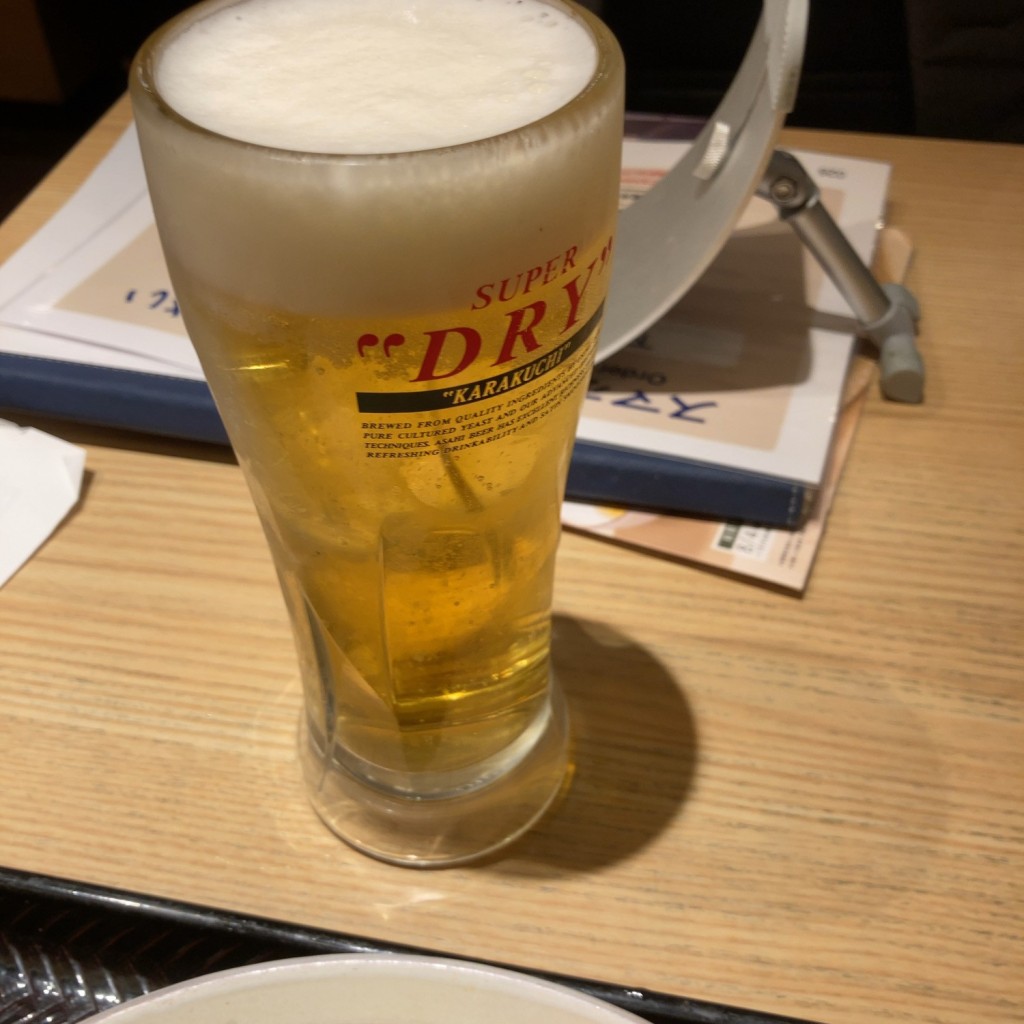 ユーザーが投稿した生ビールの写真 - 実際訪問したユーザーが直接撮影して投稿した芝定食屋大戸屋 田町店の写真