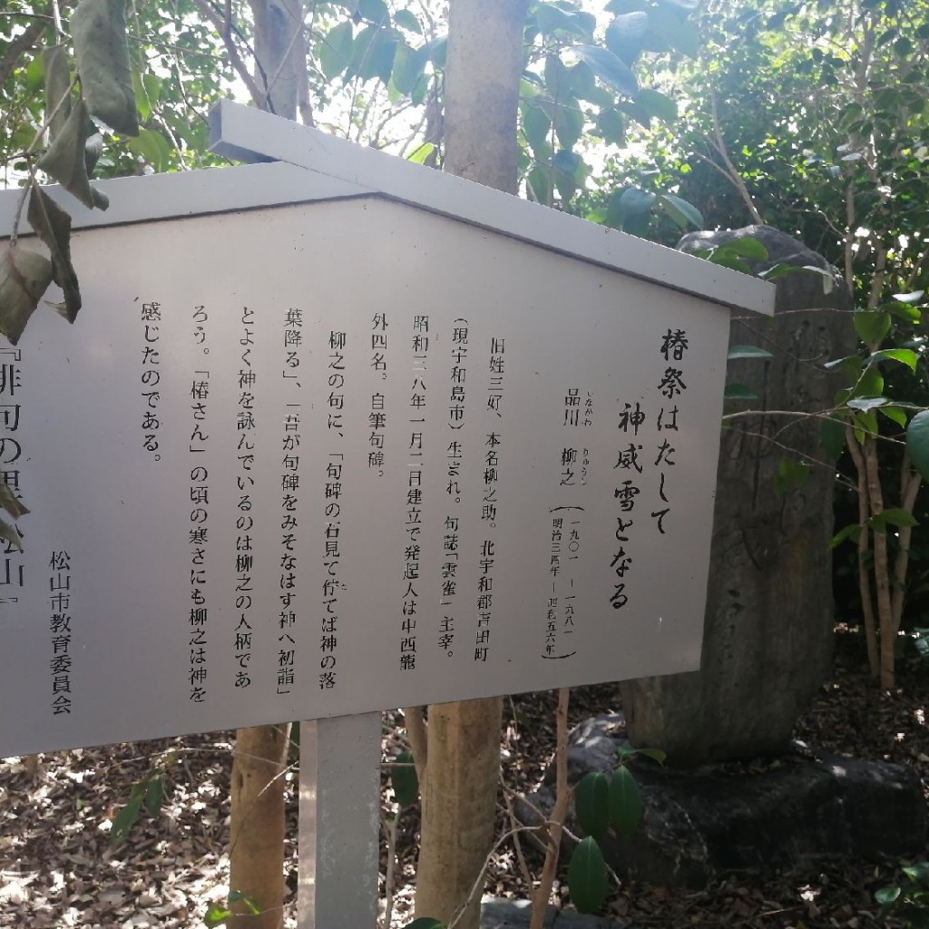 実際訪問したユーザーが直接撮影して投稿した居相記念碑品川柳之自筆句碑の写真