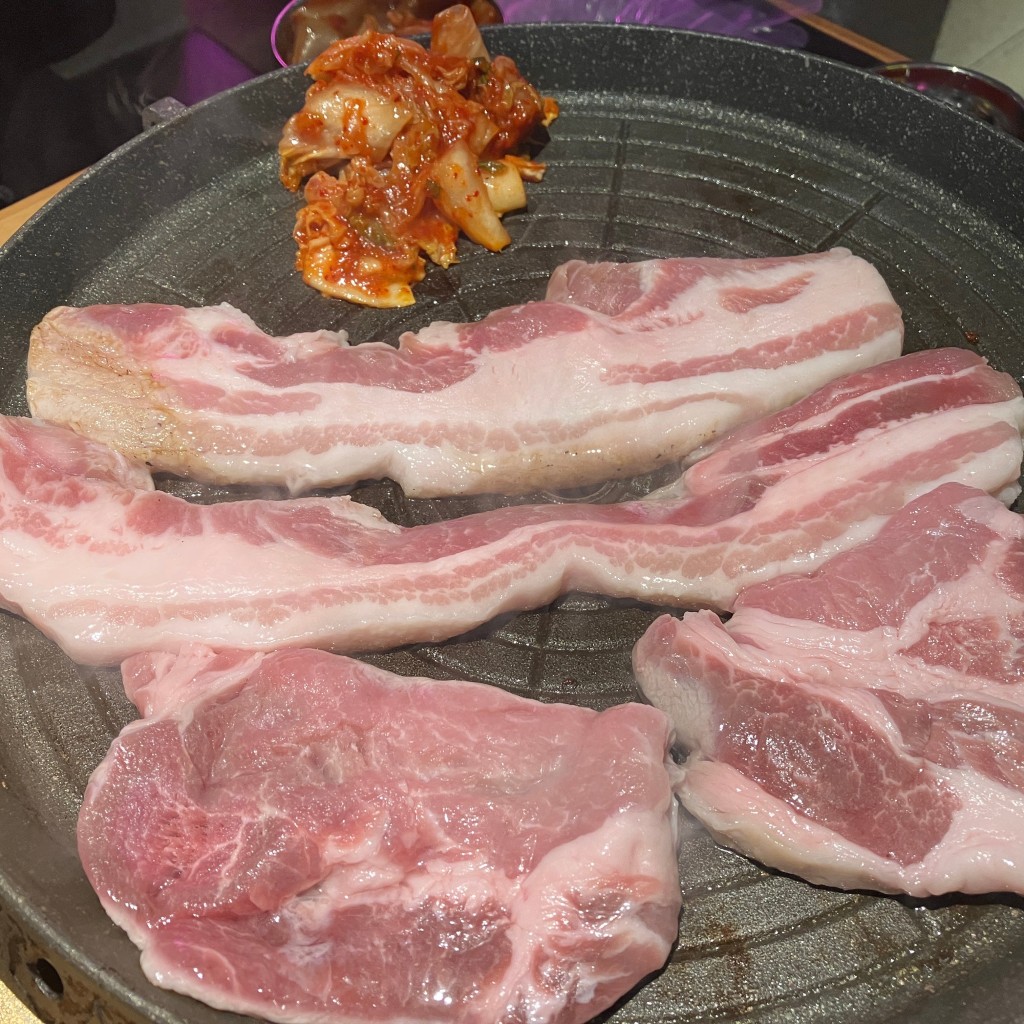 ユーザーが投稿したサムギョプサルの写真 - 実際訪問したユーザーが直接撮影して投稿した阿知韓国料理韓国料理専門店 シクタンの写真