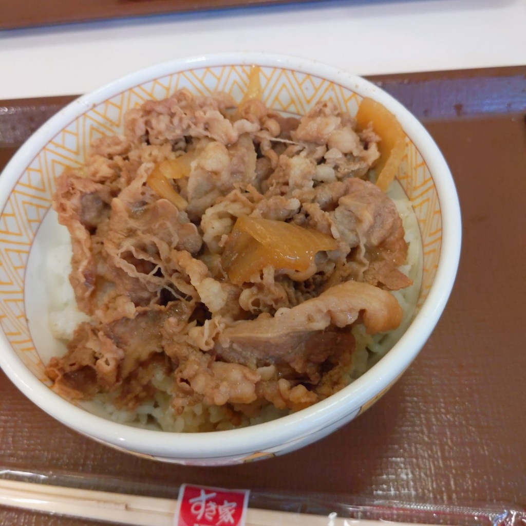 ユーザーが投稿した牛丼ミニ弁当の写真 - 実際訪問したユーザーが直接撮影して投稿した高松町牛丼すき家 11号高松屋島店の写真