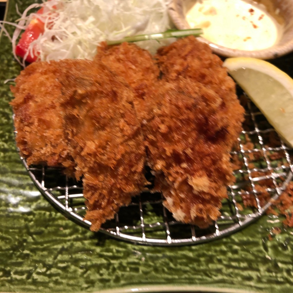 ユーザーが投稿した広島産カキフライの写真 - 実際訪問したユーザーが直接撮影して投稿した中川中央定食屋大戸屋 ノースポートモール店の写真