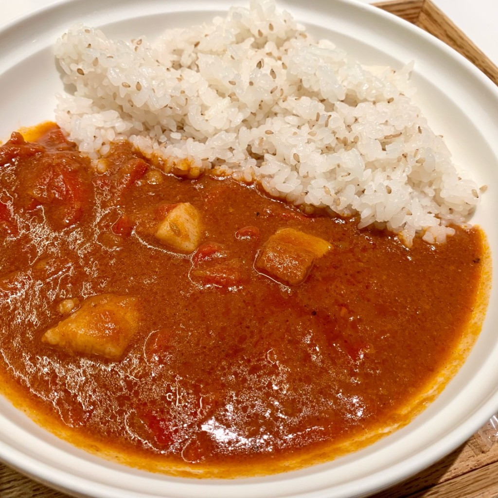 ユーザーが投稿したパプリカと豚肉のトマトカレーの写真 - 実際訪問したユーザーが直接撮影して投稿した新宿洋食スープストックトーキョー ルミネ新宿店の写真