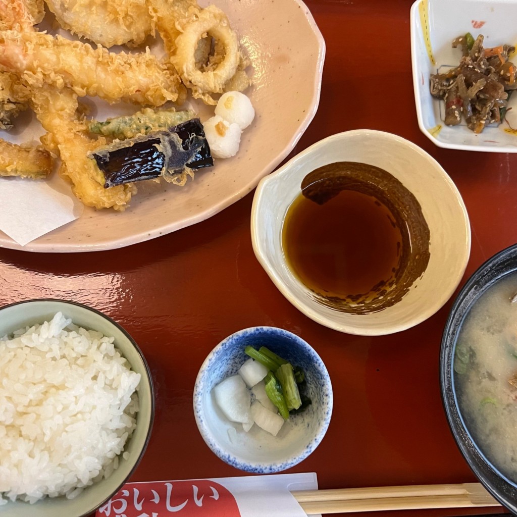 ユーザーが投稿した天ぷら定食 貝の写真 - 実際訪問したユーザーが直接撮影して投稿した美里町定食屋みほり峠 下松店の写真