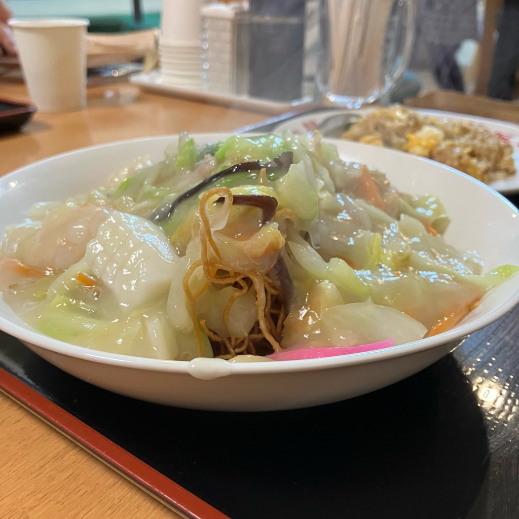 ユーザーが投稿した皿うどんセットの写真 - 実際訪問したユーザーが直接撮影して投稿した江戸町ちゃんぽん江戸びしの写真