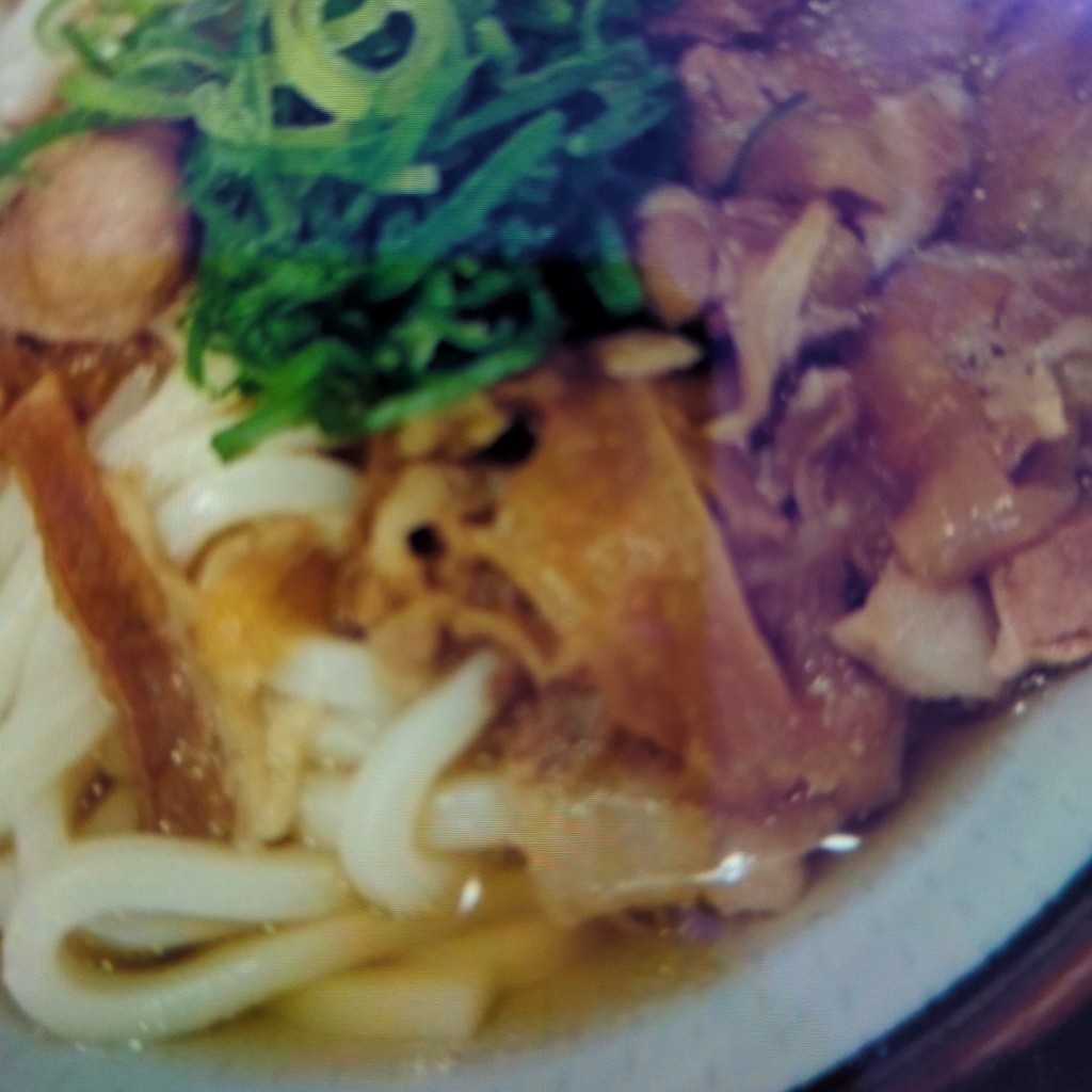 ユーザーが投稿した肉うどんの写真 - 実際訪問したユーザーが直接撮影して投稿した舞浜フードコートイクスピアリ・キッチンの写真
