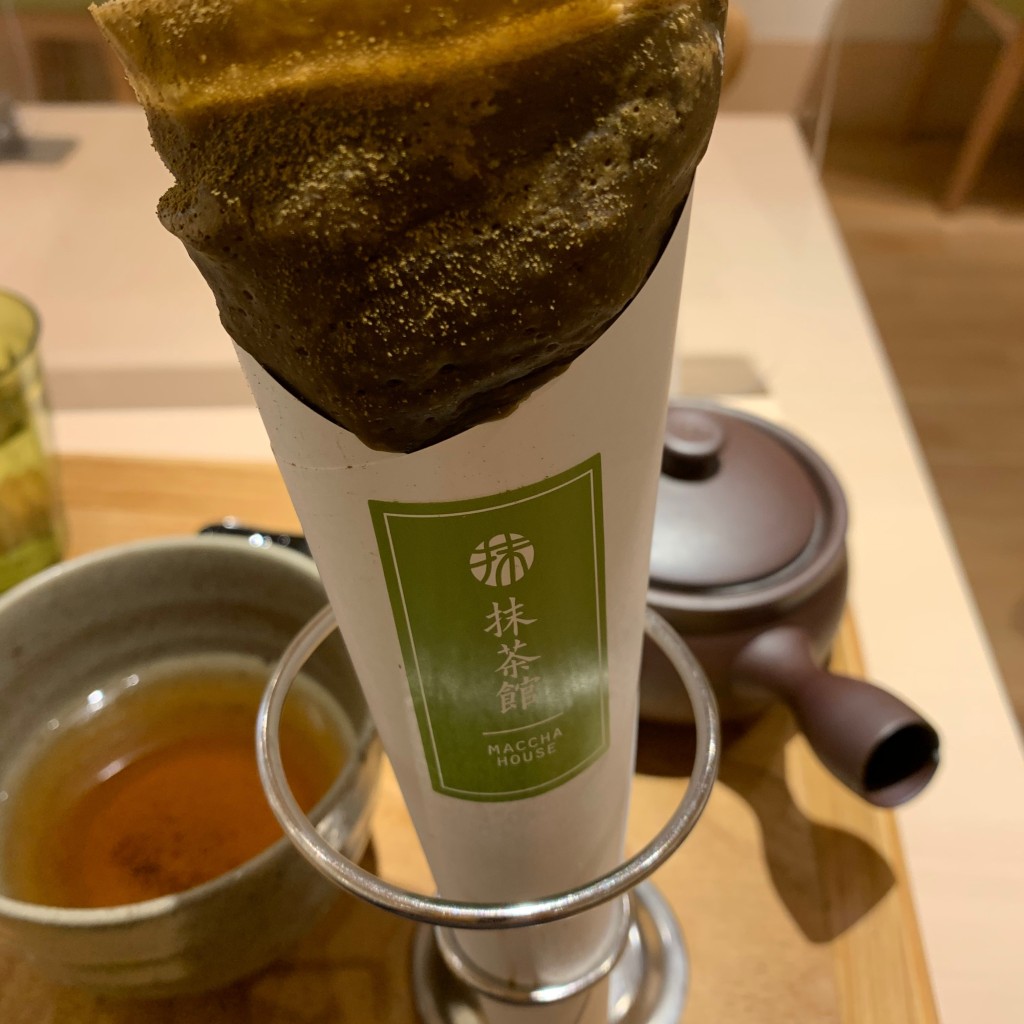 ユーザーが投稿したB焙じクレープの写真 - 実際訪問したユーザーが直接撮影して投稿した東川崎町スイーツMACCHA HOUSE 抹茶館の写真