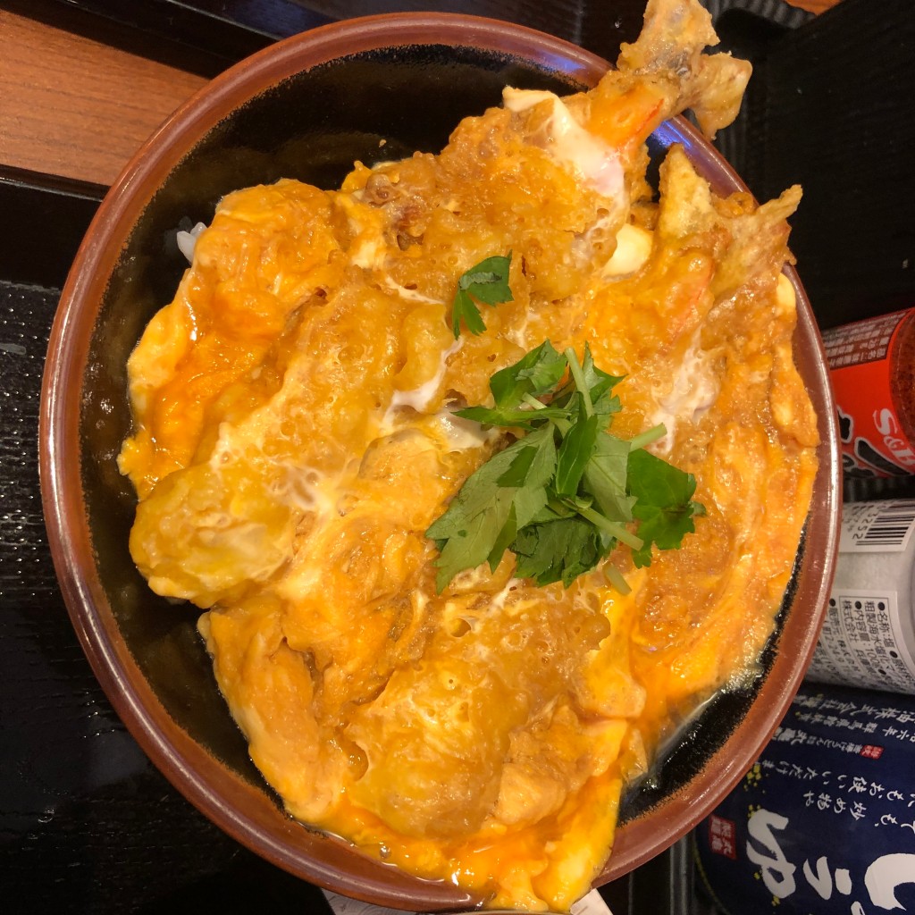 ユーザーが投稿した海老天とじ丼(530)の写真 - 実際訪問したユーザーが直接撮影して投稿した吉岡町うどん丸亀製麺 佐世保吉岡店の写真