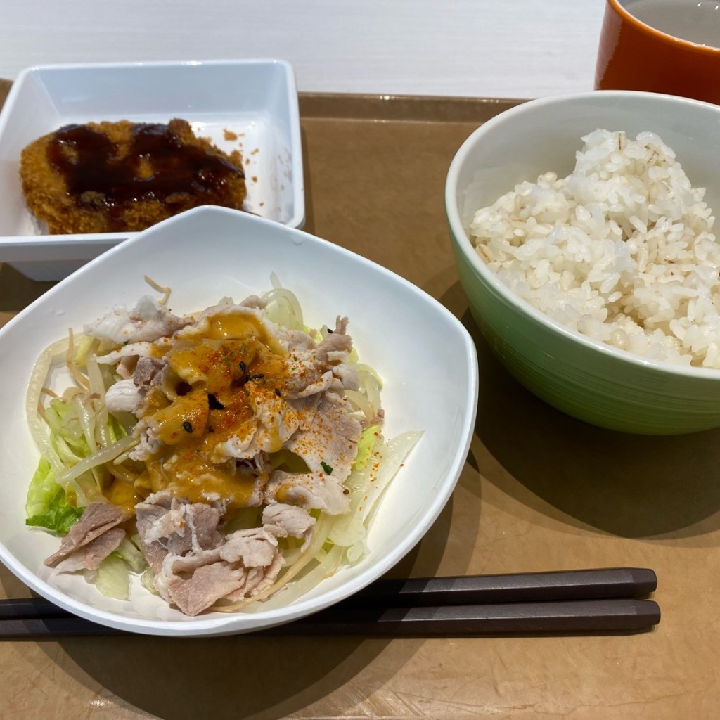 ユーザーが投稿した組  豚冷しゃぶ (胡麻だれ)の写真 - 実際訪問したユーザーが直接撮影して投稿した本郷学食 / 職員食堂東京大学 中央食堂の写真