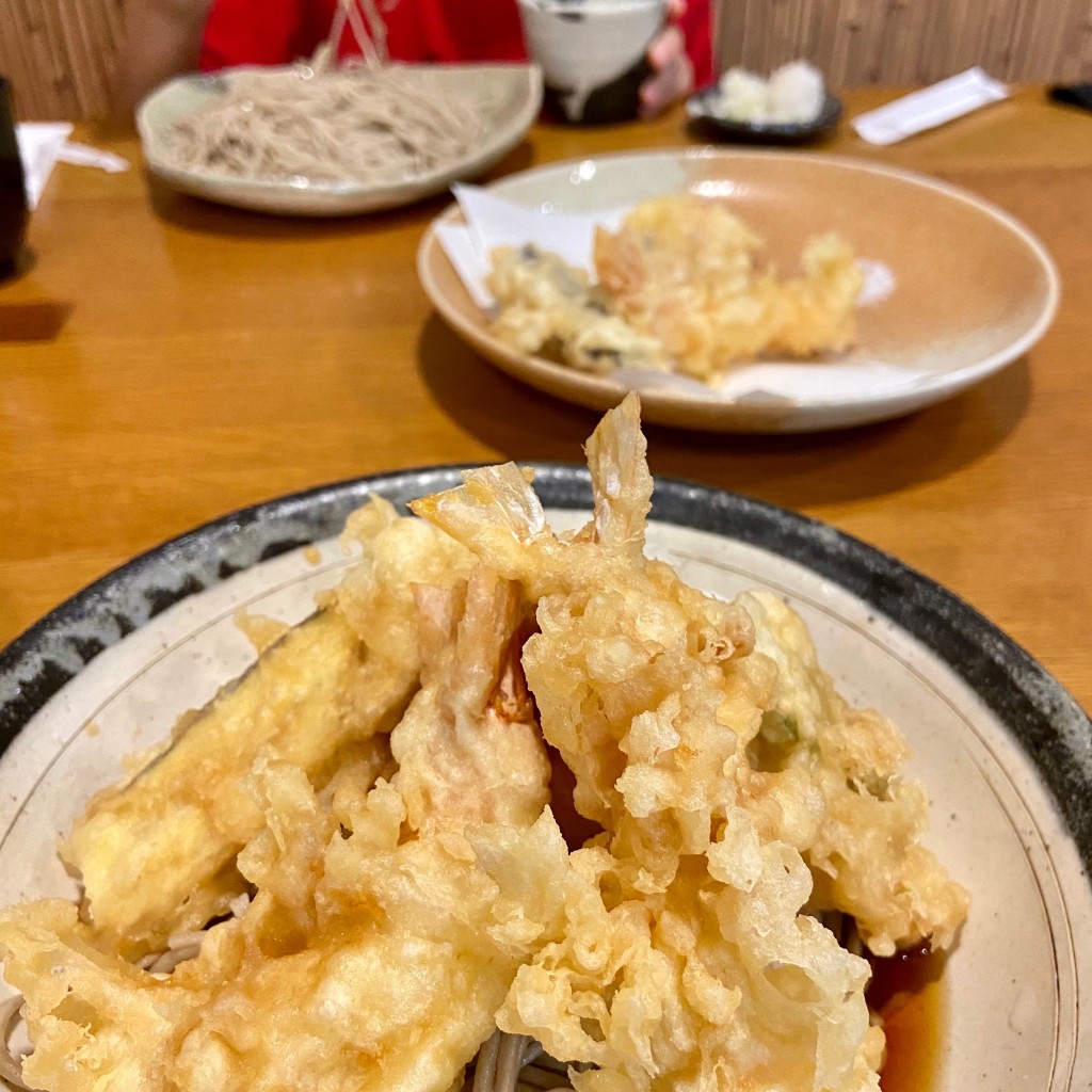 ユーザーが投稿した天ぷらそばの写真 - 実際訪問したユーザーが直接撮影して投稿した粟殿そば蕎麦がき屋の写真