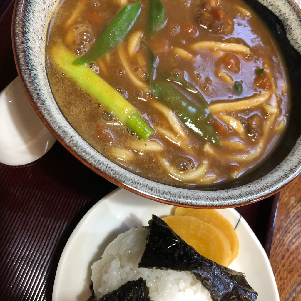 ユーザーが投稿したカレーうどんの写真 - 実際訪問したユーザーが直接撮影して投稿した長崎町定食屋丁字家の写真