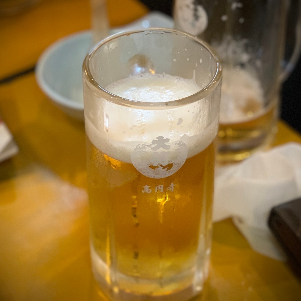 ユーザーが投稿した生ビールの写真 - 実際訪問したユーザーが直接撮影して投稿した高円寺南居酒屋大将 2号店の写真