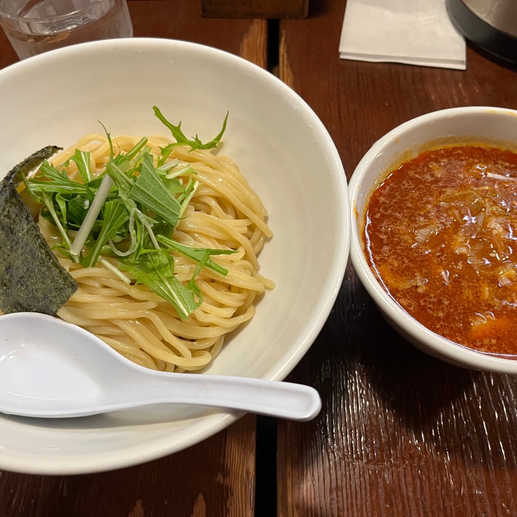 ユーザーが投稿した辛つけ麺の写真 - 実際訪問したユーザーが直接撮影して投稿した自由が丘つけ麺専門店つけ麺 結心の写真