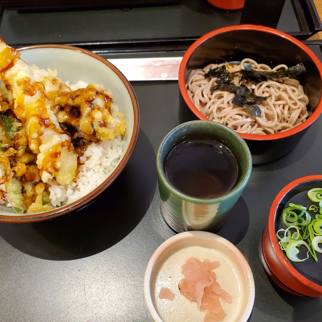 ユーザーが投稿した季節の天丼定食の写真 - 実際訪問したユーザーが直接撮影して投稿した岡和食 / 日本料理花満円 藤井寺店の写真