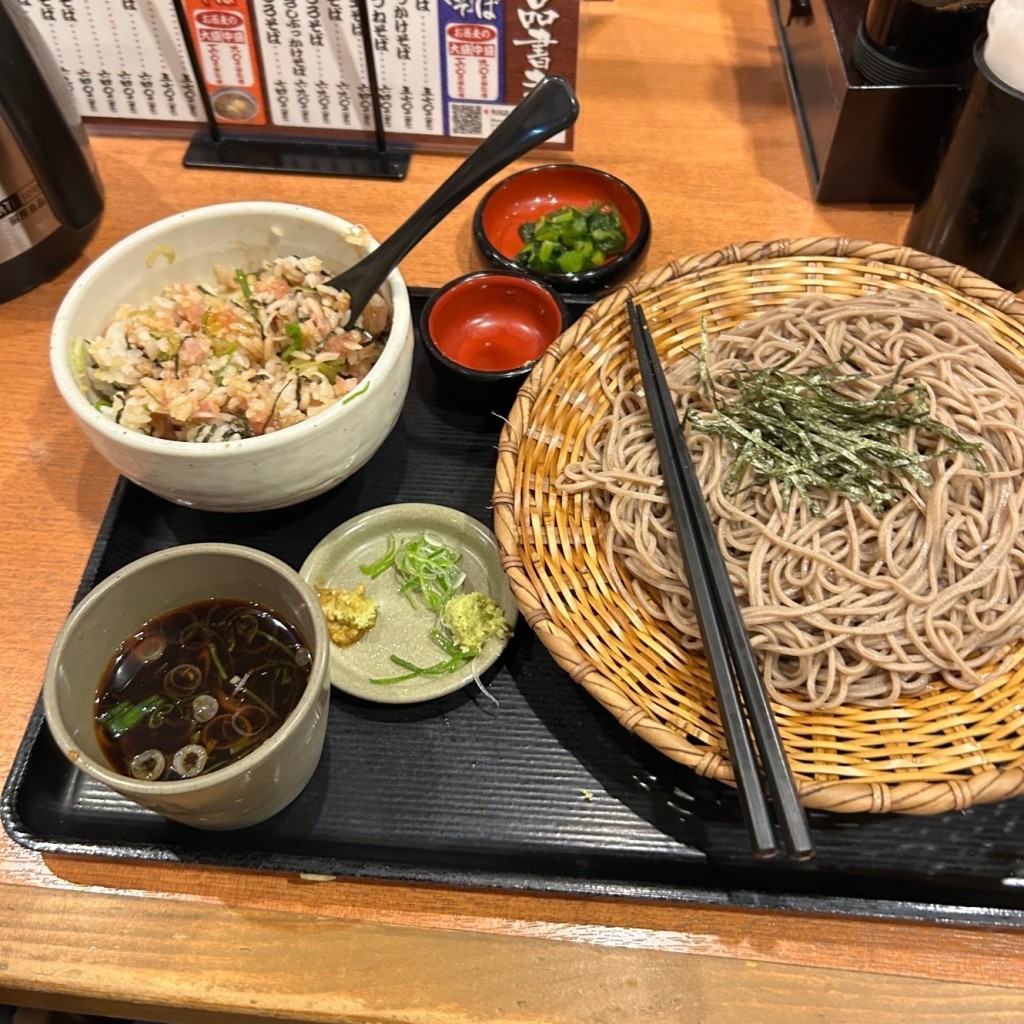 ユーザーが投稿したねぎとろ丼定食の写真 - 実際訪問したユーザーが直接撮影して投稿した天神橋そばおらが蕎麦 天満駅前KYビル店の写真