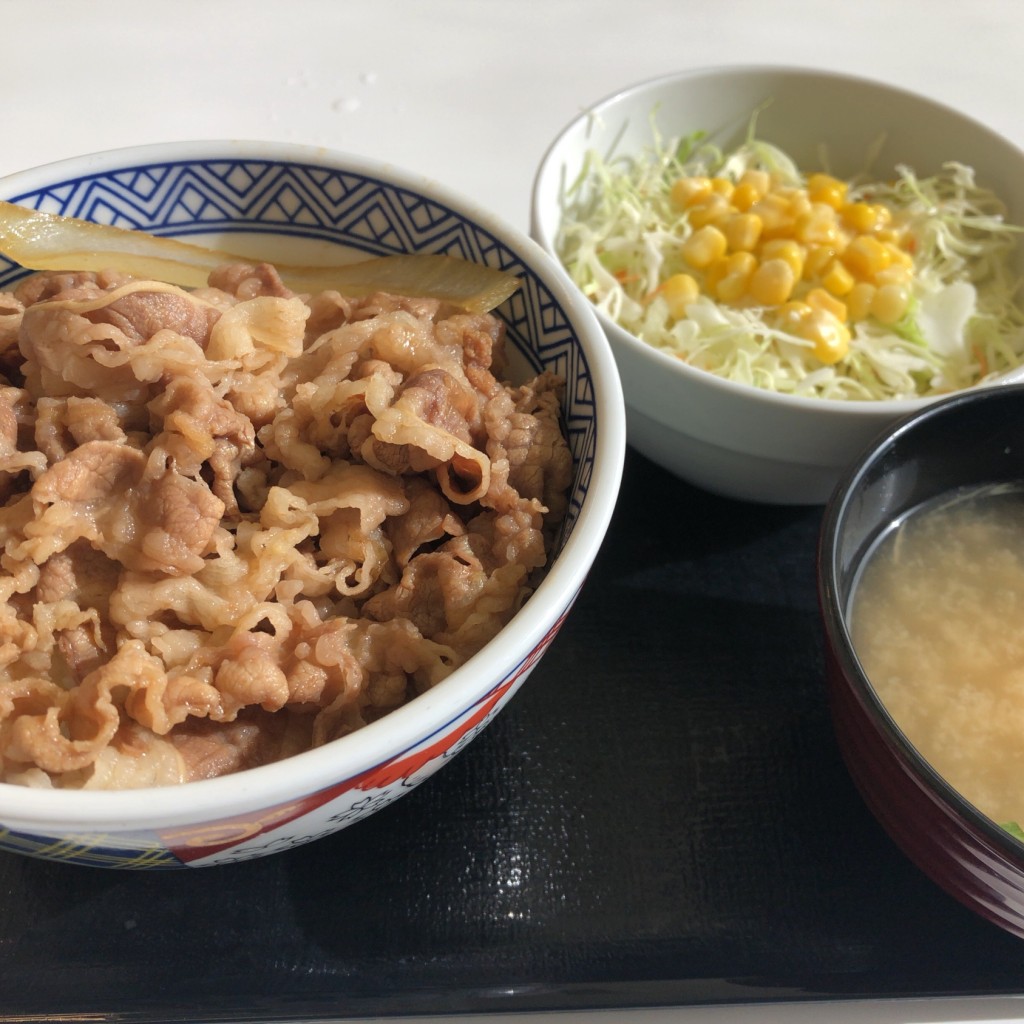 ユーザーが投稿した牛丼 Aセットの写真 - 実際訪問したユーザーが直接撮影して投稿した祓川牛丼吉野家 437号線三津浜店の写真