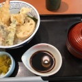 昼得天丼(赤だし付) - 実際訪問したユーザーが直接撮影して投稿した辻町ファミリーレストラン和食さと 東生駒店の写真のメニュー情報