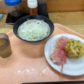 生醤油うどん[卵あり] - 実際訪問したユーザーが直接撮影して投稿した入野町うどんめん処 杢屋 浜松入野店の写真のメニュー情報