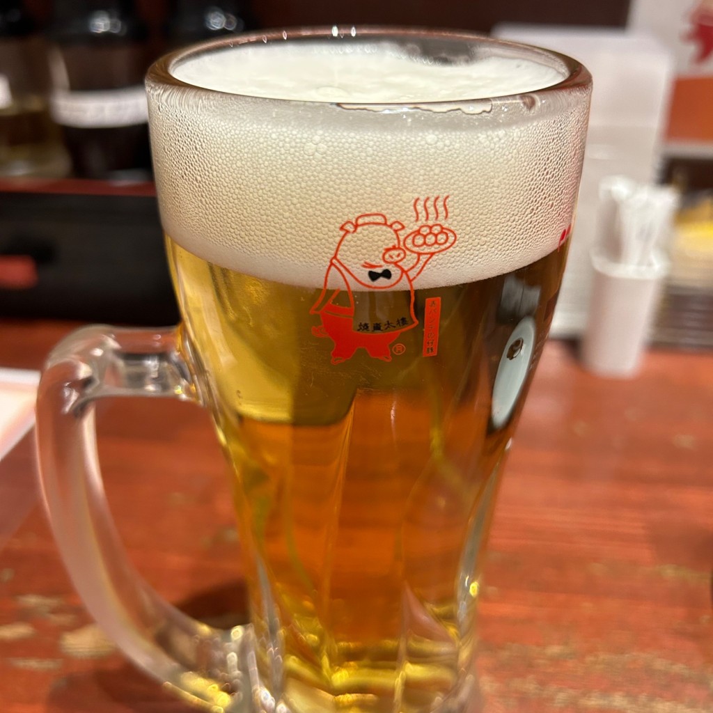 ユーザーが投稿した生ビールの写真 - 実際訪問したユーザーが直接撮影して投稿した梅田中華料理焼賣太樓 桜橋店の写真
