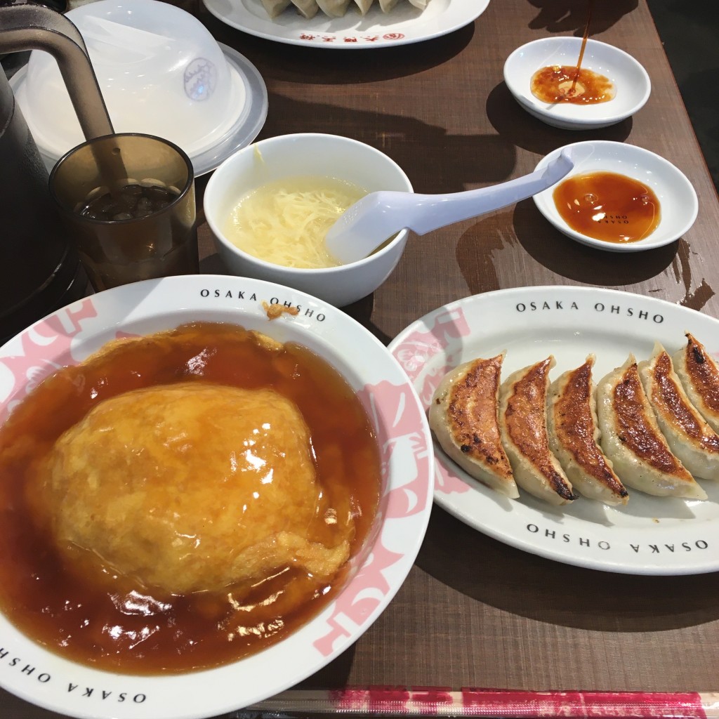 ユーザーが投稿した天津飯餃子セットの写真 - 実際訪問したユーザーが直接撮影して投稿した南千住餃子大阪王将 南千住店の写真