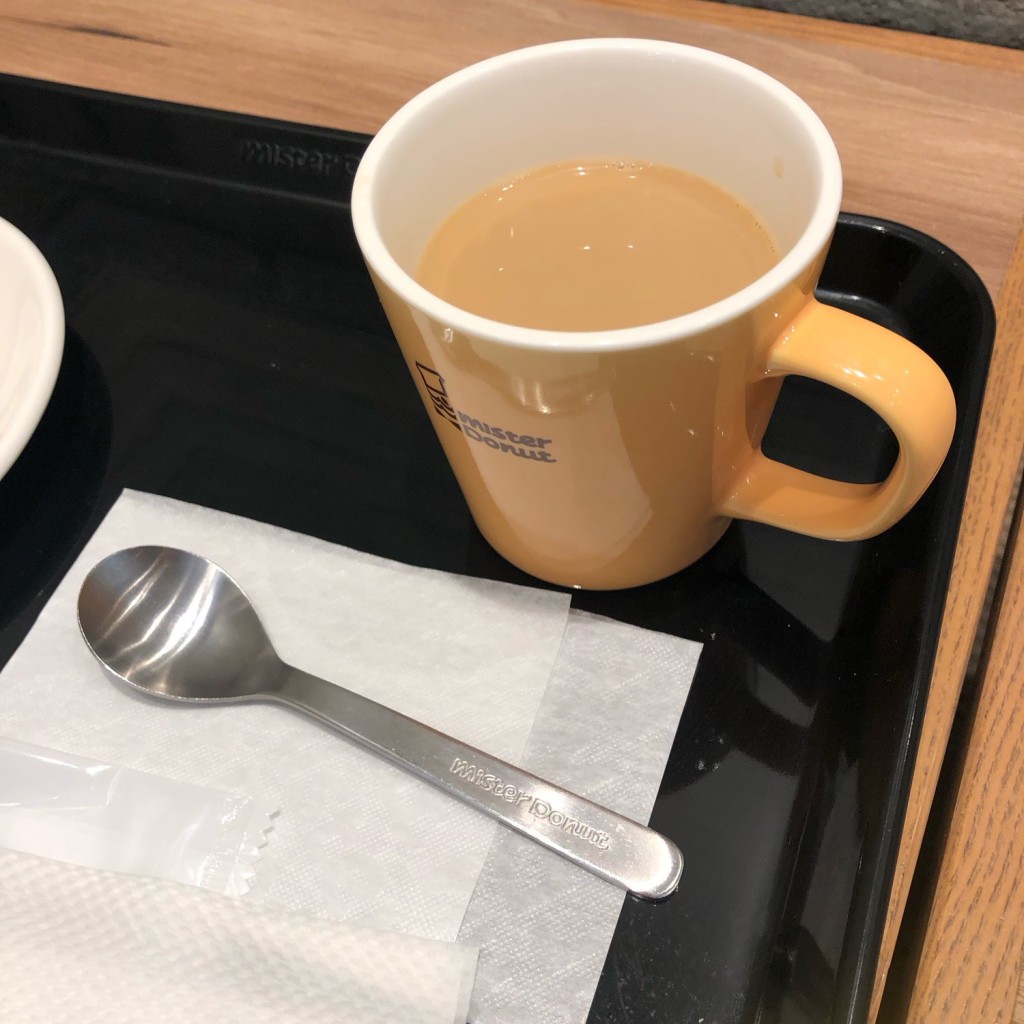 ユーザーが投稿したミスドドリンクBセット(飲茶)の写真 - 実際訪問したユーザーが直接撮影して投稿した中落合ドーナツミスタードーナツ 名谷の写真